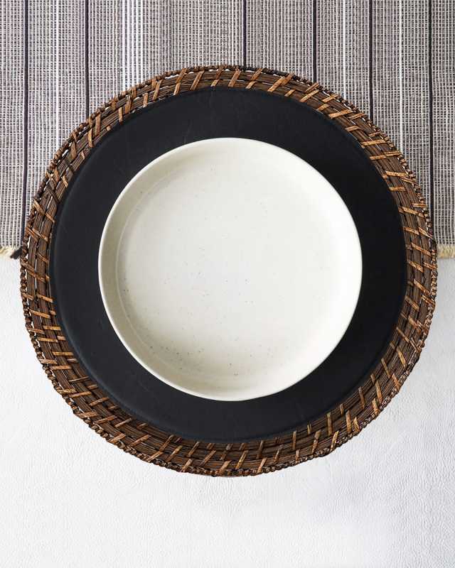 Round Rattan Charger, Set of 4
